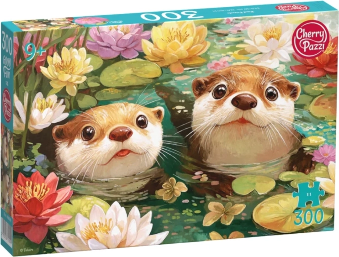 CHERRY PAZZI puzzle Două vidre 300 de piese