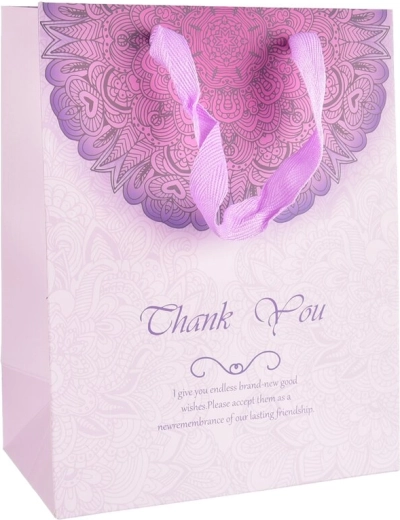 Pungă de hârtie pentru cadouri Thank You 16 × 10 × 32 cm