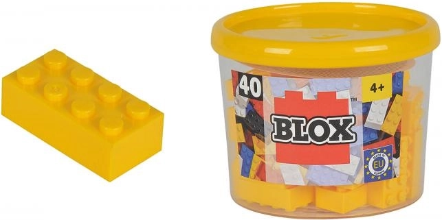 Blox 40 de cărămizi galbene în cutie
