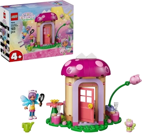 LEGO Gabby’s Dollhouse căsuța pisicuței zâne în grădină