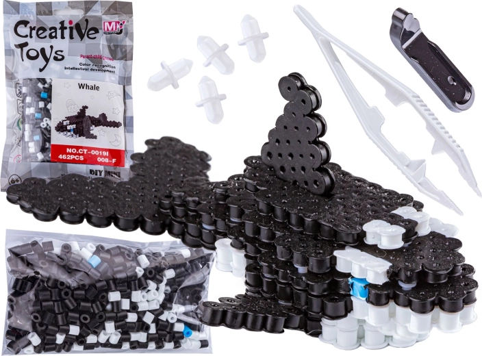 Mărgele termocolante 3D – șablon orcă (punguță)