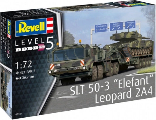 Model din plastic SLT 50-3 Elefant + Leopard 2A4