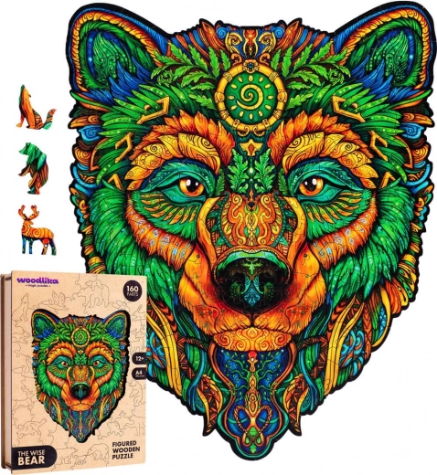 Puzzle din lemn Ursul înțelept 160 piese