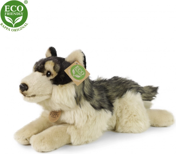 Lup de pluș culcat 35 cm eco-friendly
