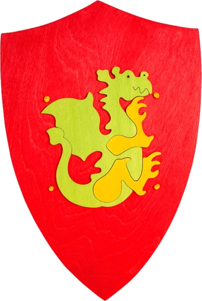 Scut de lemn cu dragon Fauna