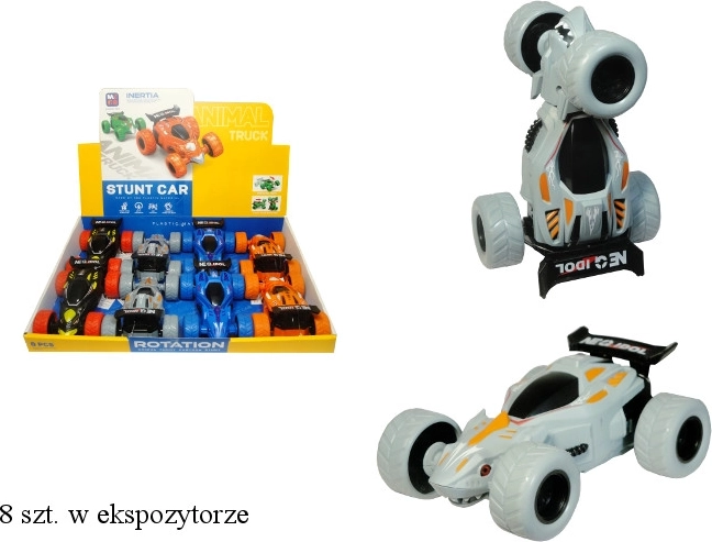 Mașină cascadorie cu axă rotativă și mecanism cu fricțiune