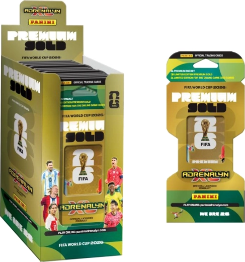 FIFA World Cup 2026 Adrenalyn XL premium gold flow pack box (10 pachete)