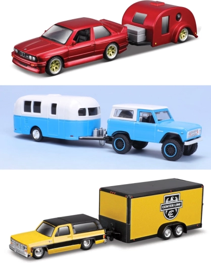 Maisto Design Tow & Go model de mașină cu remorcă 1:64
