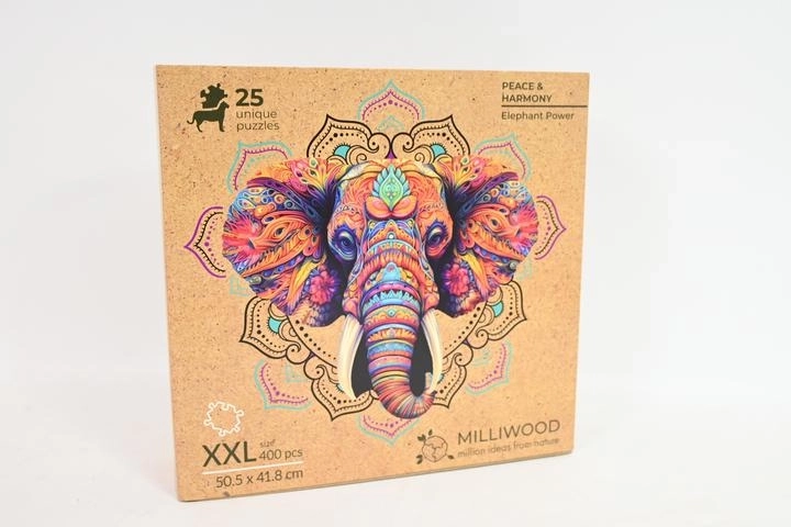 Milliwood Peace and harmony – puterea elefantului, puzzle din lemn