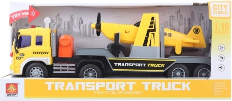 Camion cu avion pe baterii cu lumini și sunete