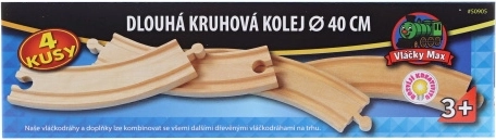 Șine curbe lungi Vláčky Max - 4 buc.