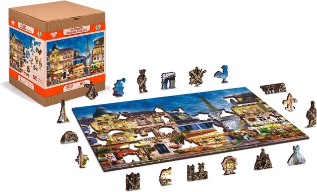 Puzzle de lemn Mic dejun la Paris 2în1 - 75 de piese