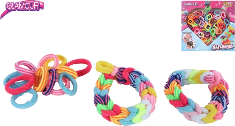 Set Glamour de elastice pentru păr – 150 de bucăți colorate
