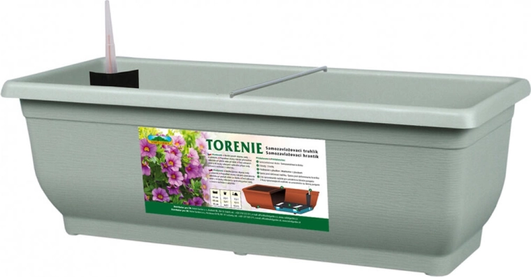 Jardinieră cu autoirigare TORENIE Modern 50 cm verde deschis