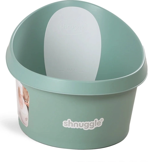 Cădiță Shnuggle Toddler albă cu spătar gri deschis