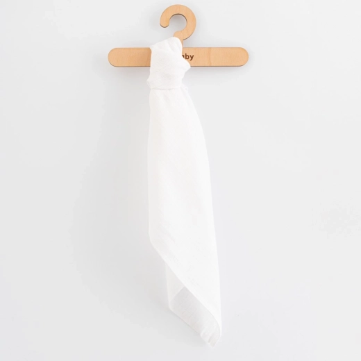 Scutece textile din bumbac New Baby Standard 80 × 80 cm, 10 buc., albe