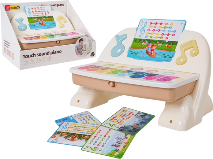Pianino tactil colorat cu suport