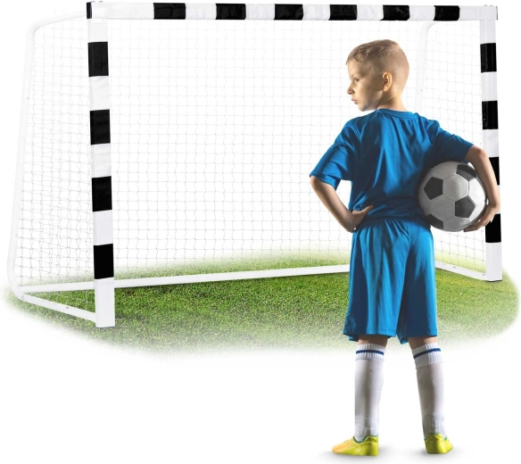 Poartă de fotbal Neo-Sport 180 × 120 × 60 cm, negru-alb