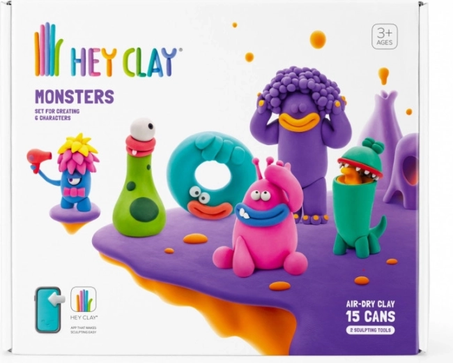 Hey Clay Monsters – set de plastilină spumoasă pentru copii