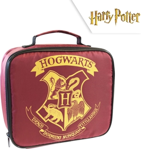 Geantă pentru gustare Harry Potter, burgund, cu sigla Hogwarts - 1 bucată