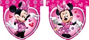 Ghirlandă din plastic cu stegulețe Disney Minnie Mouse