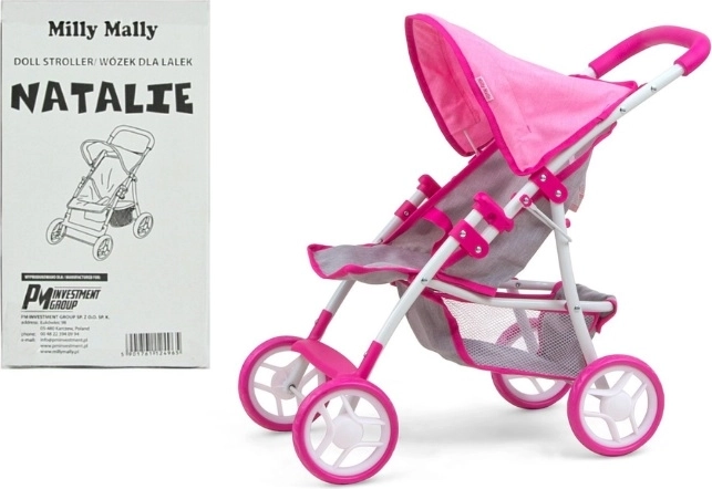 Cărucior pentru păpuși Milly Mally Natalie Prestige Pink