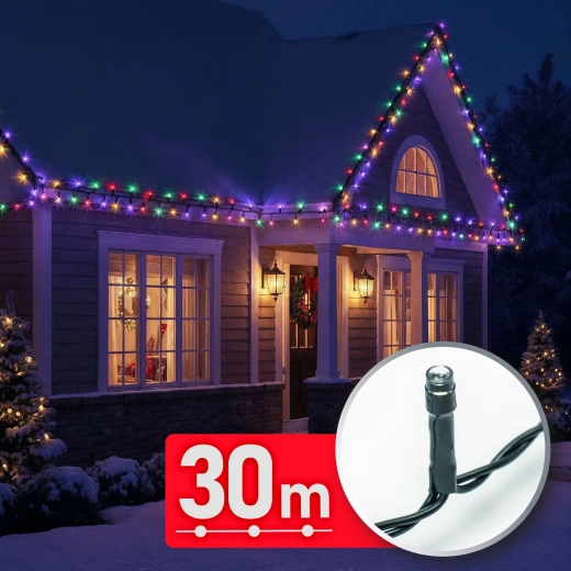 Ghirlandă luminoasă LED multicoloră de 30 m, 600 LED-uri