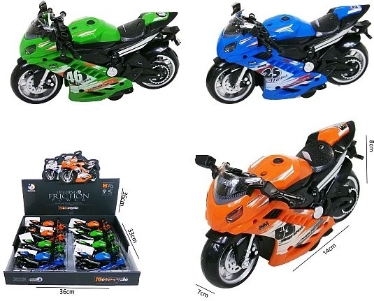 Motocicletă sport 14 cm cu efecte luminoase și sonore