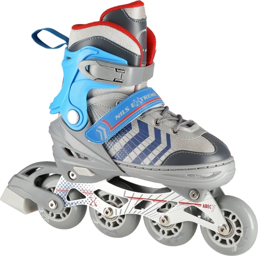 NILS Extreme NH18192 patine reglabile 4 în 1 gri-albastre – S (29-33)