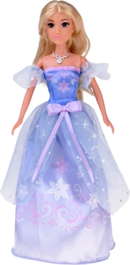 Păpușă articulată în rochie de bal sclipitoare