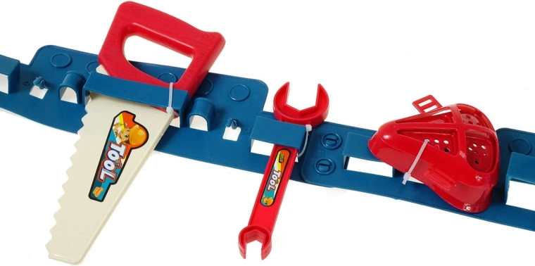 Mai multe tipuri de unelte din plastic într-un singur set