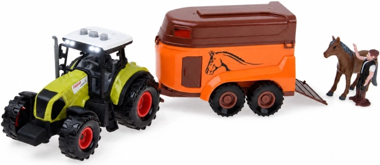 Tractor cu remorcă și efecte luminoase și sonore