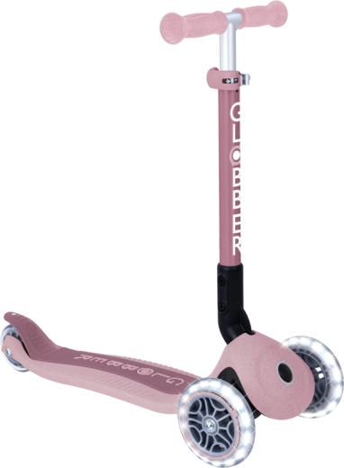 Globber junior pliabil cu lumini ecologic – berry