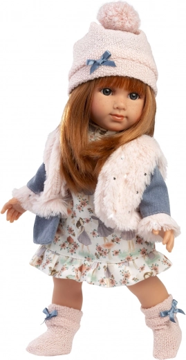 Păpușă realistă cu corp textil moale 35 cm Llorens NICOLE