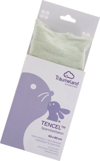 Cearșaf cu elastic Träumeland Tencel 40 × 90 cm desert sage