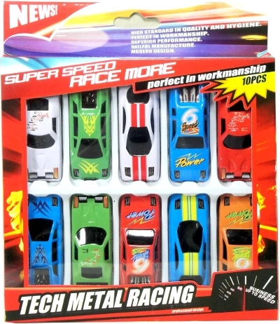 Set de 10 mașinuțe sport colorate