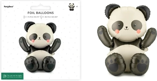 Balon din folie PartyDeco Panda 68 × 72 cm