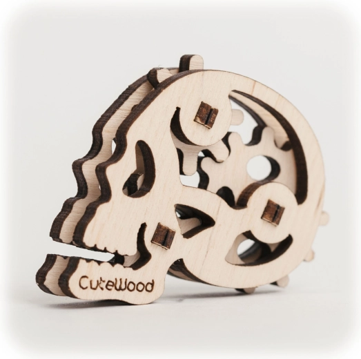 Cutewood puzzle 3D din lemn – craniu