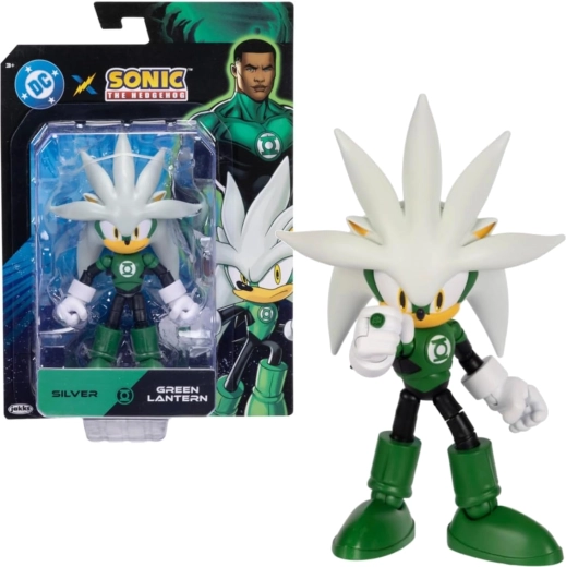 Figurină Sonic the Hedgehog Silver ca Green Lantern, 14 cm