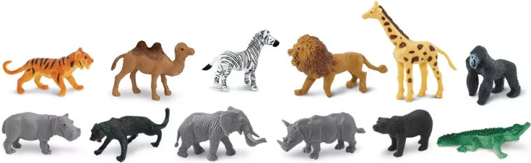 12 animale pictate manual într-un singur tub