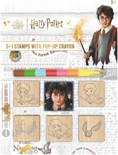 set de ștampilare cu creion cerat Harry Potter 5+1