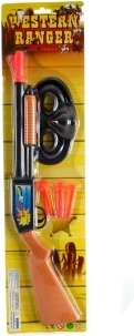 Set western cu pușcă, săgeți cu ventuză și mască