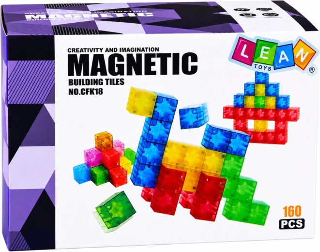160 de piese magnetice pentru construcție creativă