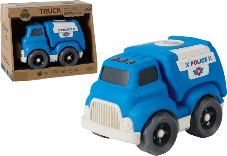 Camion de poliție din bioplastic 18 cm