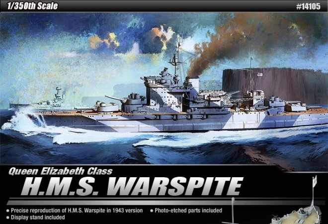 Model navă H.M.S. Warspite – kit din plastic