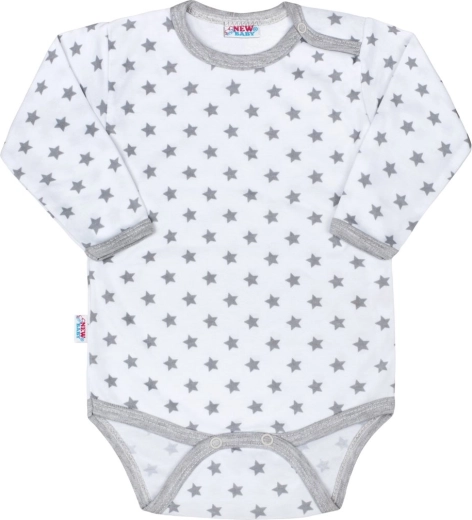 Body pentru bebeluși New Baby Classic II gri cu steluțe