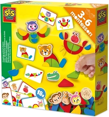 SES Montessori set pentru asamblarea formelor de animale
