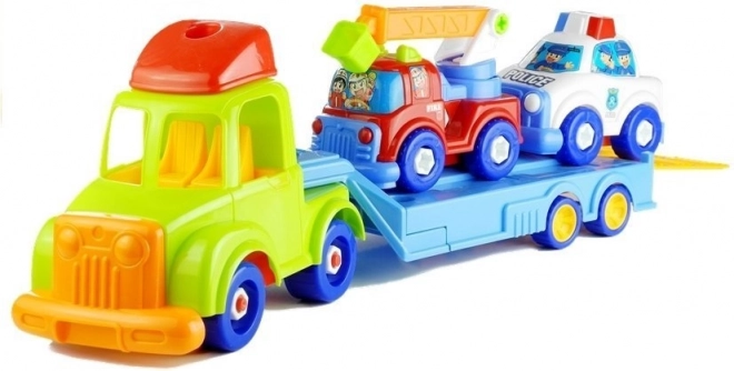 Transportor auto extensibil pentru transportul vehiculelor