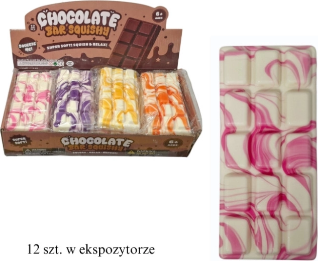 Minge squishy antistres pentru strâns, ciocolată albă