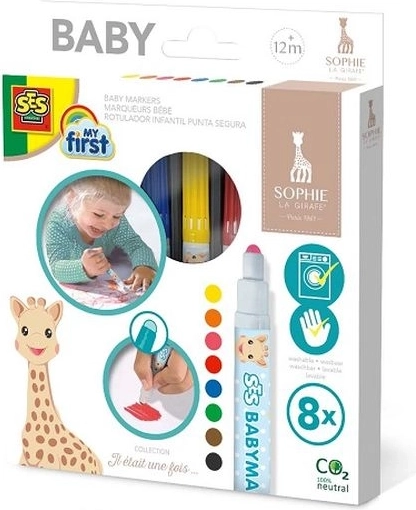 SES Creative my first carioci girafa Sophie – set 8 culori